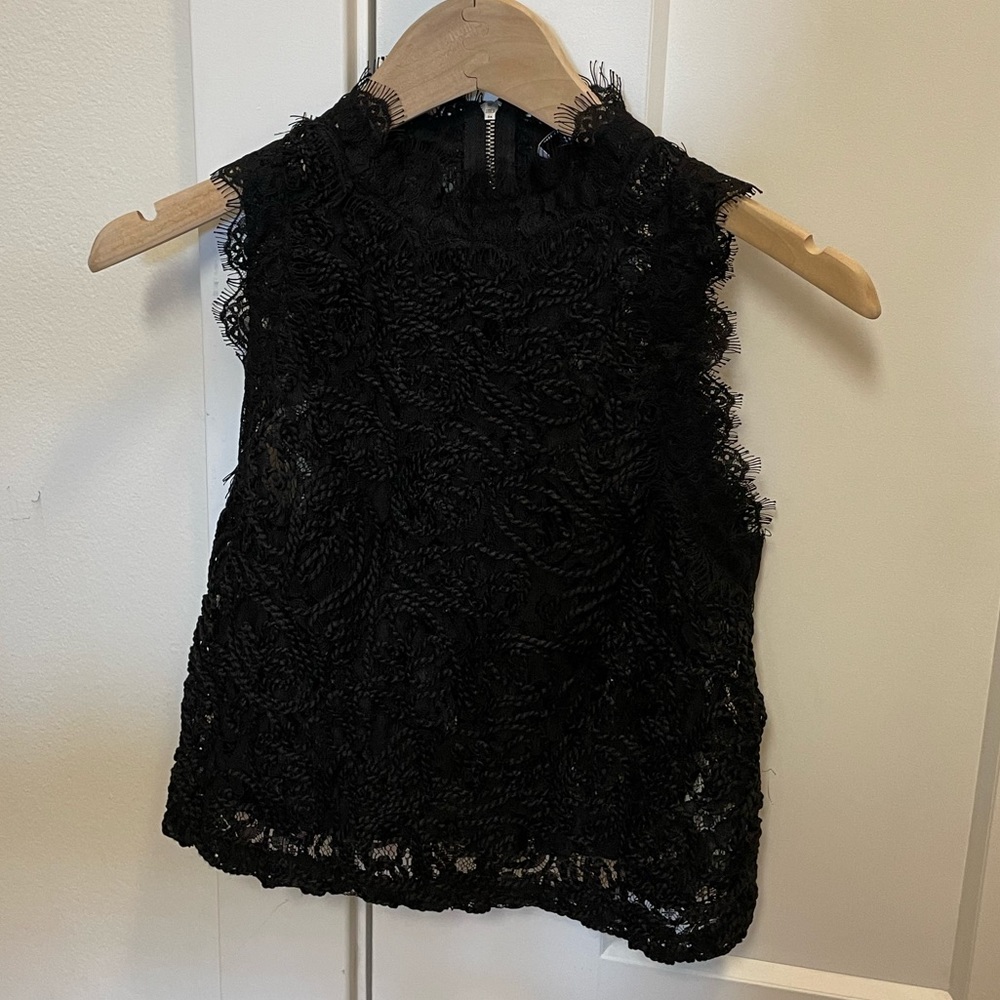 Zara lace top black size small never worn